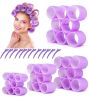 Jumbo Hair Rollers; 32 Packs Large Hair Rollers for Long Medium Short Hair; 4 Size Self Grip Hair Rollers for Women Curls at Home (8√óExtra Jumbo +8√ó