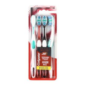 Colgate 360 Advanced Optic Toothbrush with Tongue;  Medium;  4 Count