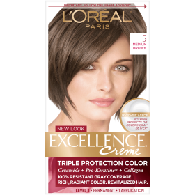 L'Oreal Paris Excellence Creme Permanent Hair Color;  5 Medium Brown