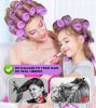 Jumbo Hair Rollers; 32 Packs Large Hair Rollers for Long Medium Short Hair; 4 Size Self Grip Hair Rollers for Women Curls at Home (8√óExtra Jumbo +8√ó