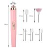 Electric Cordless Nail Drill Machine Kit 5PCS Handpiece Polish File Drills Bit Sets Pen Manicure Pedicure Nail Art Tool