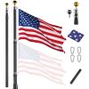 30 ft Al Flag Pole w/ US Flag and Ball