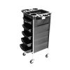 YC-Q7 5 Tiers Hairdresser Beauty Storage Trolley Black