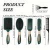 6pcs Hairdressing Comb Brush Set Paddle Air Cushion Comb Oval Air Bag Comb Rib Comb Round Curling Comb Rat Tail Comb Hair Brush Cleaning Comb