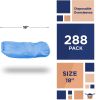 EZGOODZ Disposable PVC Oversleeves 18". Pack of 288 Large Vinyl Arm Covers with Elastic Wrist, Elbow. 144 Pairs of Blue Waterproof Protective Sleeves