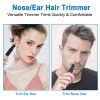 Ear and Nose Hair Trimmer for men and women-2020;  Professional nose hair trimmer with Stainless Steel Blad & IPX7 Waterproof System;  Facial Eyebrow