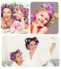 Jumbo Hair Rollers; 32 Packs Large Hair Rollers for Long Medium Short Hair; 4 Size Self Grip Hair Rollers for Women Curls at Home (8√óExtra Jumbo +8√ó