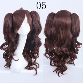 Double tiger clip style lolita wig (Option: Dark brown)