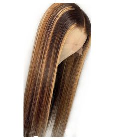 Piano Color Real Hair T-shaped Headgear (Option: 22inch)