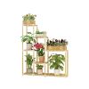 Wooden Multi-Tiered Plant Stand Perfect for Indoor and Outdoor Flower Display