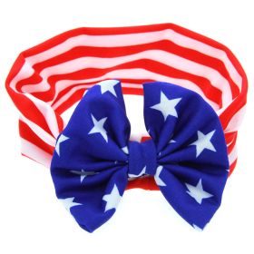 Independence Day American Flag Knotted Headband Accessories (Color: Red, Size/Age: Average Size (0-12Y))