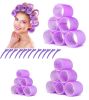 Jumbo Hair Rollers; 30 Packs Large Hair Rollers for Long Medium Hair; 3 Size Self Grip Hair Rollers Women Curls at Home (6√óJumbo+6√óLarge+6√óMedium)