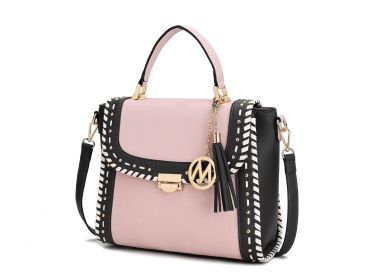 MKF Collection Flora Satchel bag Vegan Leather Women by Mia k (Color: Blush, Material: Vegan Leather)