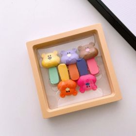 Sweet Girls Candy Color 1box=5pieces Hairpin Clips (Color: Yellow, Size/Age: Average Size (0-12Y))