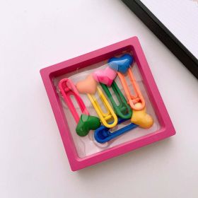 Sweet Girls Candy Color 1box=5pieces Hairpin Clips (Color: Pink, Size/Age: Average Size (0-12Y))