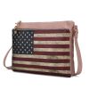 MKF Collection Madeline Printed Flag Vegan Leather Women Crossbody Bag by Mia K