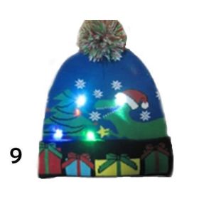 Pom Pom Party Holiday Hats With LED Lights (Style: STYLE # 9)