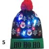 Pom Pom Party Holiday Hats With LED Lights