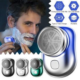 Electric Razor for Men,MINI-SHAVE PORTABLE ELECTRIC SHAVER US (Color: Blue)