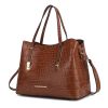 MKF Collection Aurelia Crocodile Embossed Vegan Leather Women Tote Handbag by Mia K