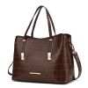 MKF Collection Aurelia Crocodile Embossed Vegan Leather Women Tote Handbag by Mia K