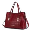 MKF Collection Aurelia Crocodile Embossed Vegan Leather Women Tote Handbag by Mia K