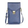 Phone Shoulder Bag, PU Leather Purse Crossbody Cell Phone Bag Multipurpose Cell Phone Shoulder Bag,Mobile Pouch Flip Cover Shoulder Bag