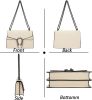 Crossbody Shoulder Square Purse For Women - Fashion Embossed Snake-Print Leather Handbag Metal Chain satchel Tote Bag