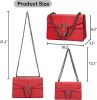 Crossbody Shoulder Square Purse For Women - Fashion Embossed Snake-Print Leather Handbag Metal Chain satchel Tote Bag