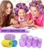 Jumbo Hair Rollers; 30 Packs Large Hair Rollers for Long Medium Hair; 3 Size Self Grip Hair Rollers Women Curls at Home (6√óJumbo+6√óLarge+6√óMedium)