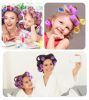 Jumbo Hair Rollers; 30 Packs Large Hair Rollers for Long Medium Hair; 3 Size Self Grip Hair Rollers Women Curls at Home (6√óJumbo+6√óLarge+6√óMedium)