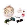 Round Evening Bag Clutch Ladies Metal Bag Women's Party Handbag Pearl Decoration