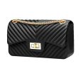 Women Fashion Shoulder Bag Jelly Clutch Handbag Quilted Crossbody Bag with Chain